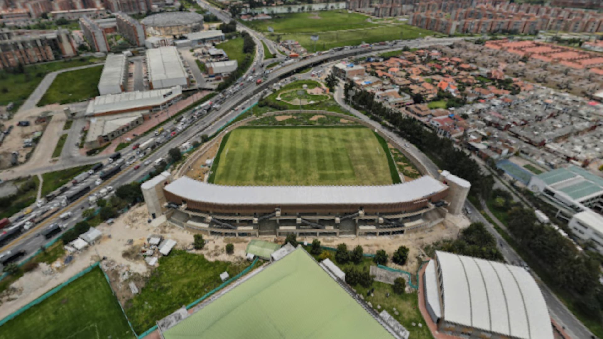 Estadio de Mosquera, Cundinamarca - Foto: Imagen satelital de Google Maps tomada el 2 de diciembre del 2025