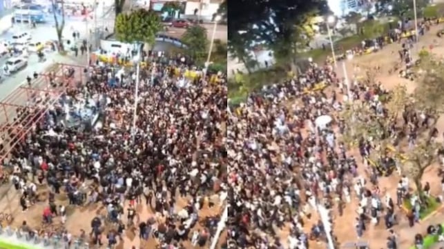 Foto disturbios en acto de campaña de Iván Cepeda en el parque de los Hippies generan polémica en plena recta final electoral,