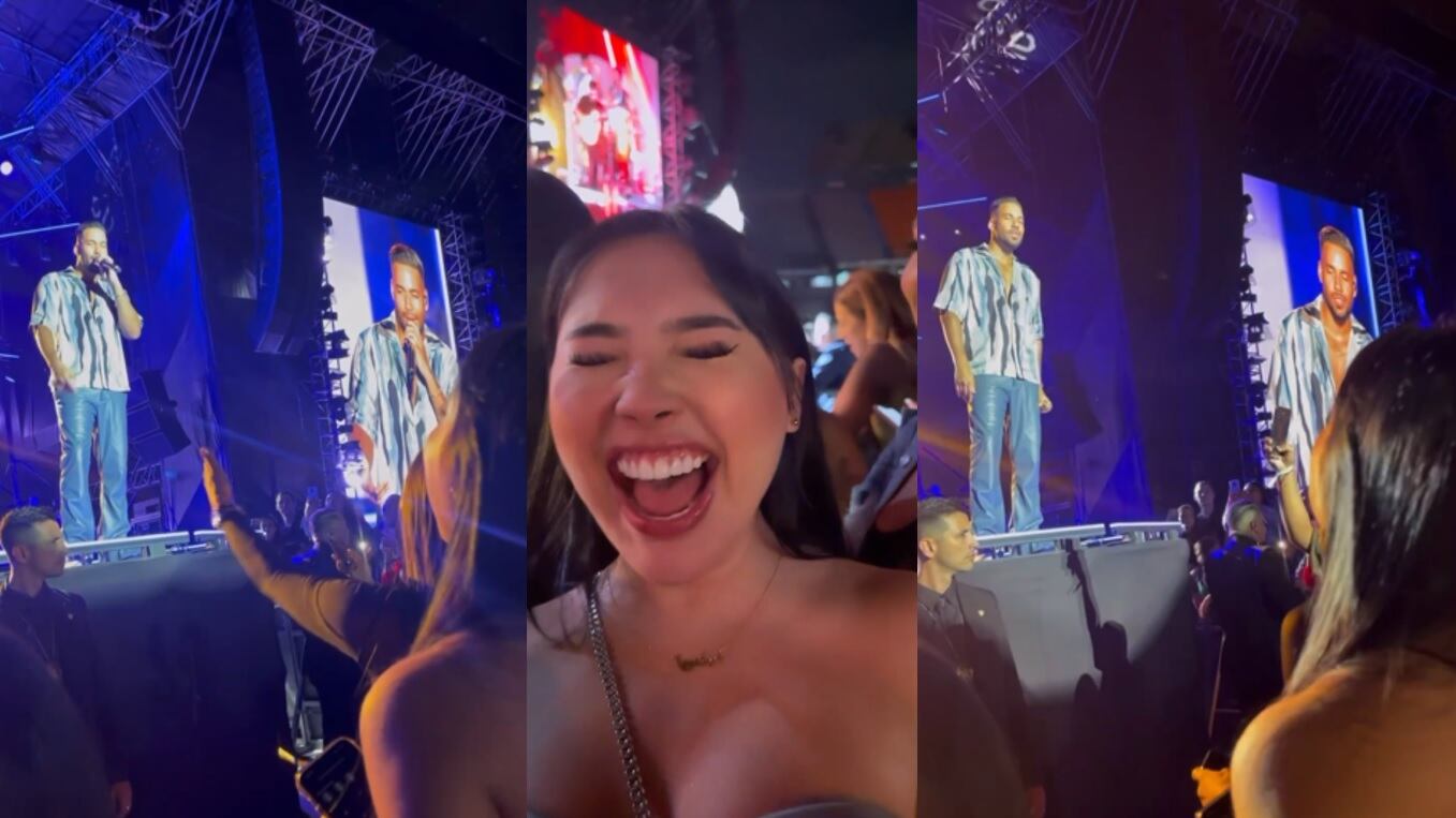 Aida Victoria Merlano, al igual que sus seguidores, se quedaron esperando que Romeo Santos la subiera al escenario.