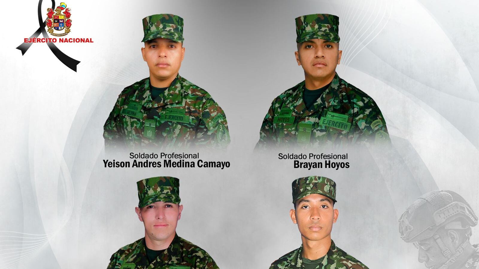 Soldados fallecidos en enfrentamiento con el Clan del Golfo (Cortesía: Ejército Nacional)