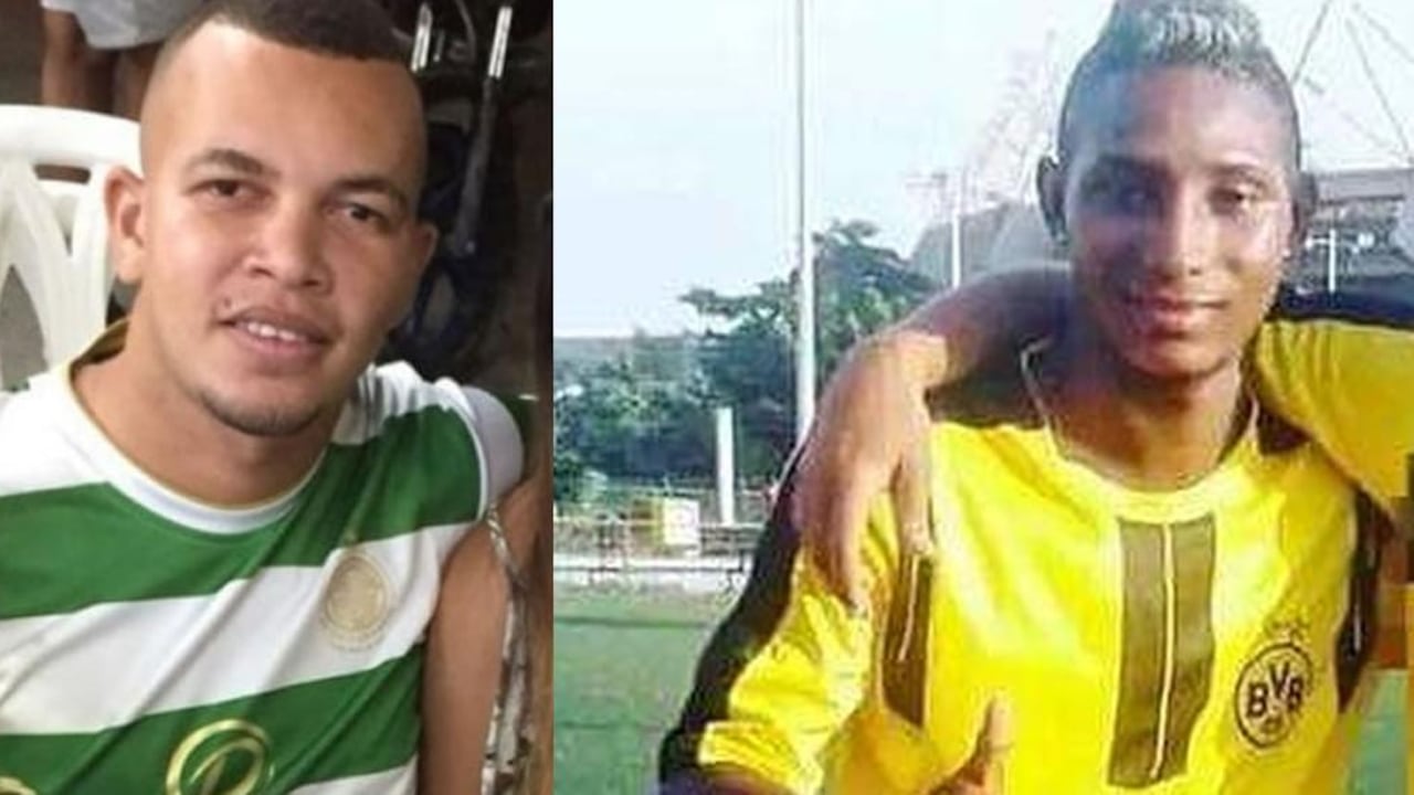 Jhosimar Pallares y Reynaldo Martínez víctimas de ataque con mini Uzi en Barranquilla.