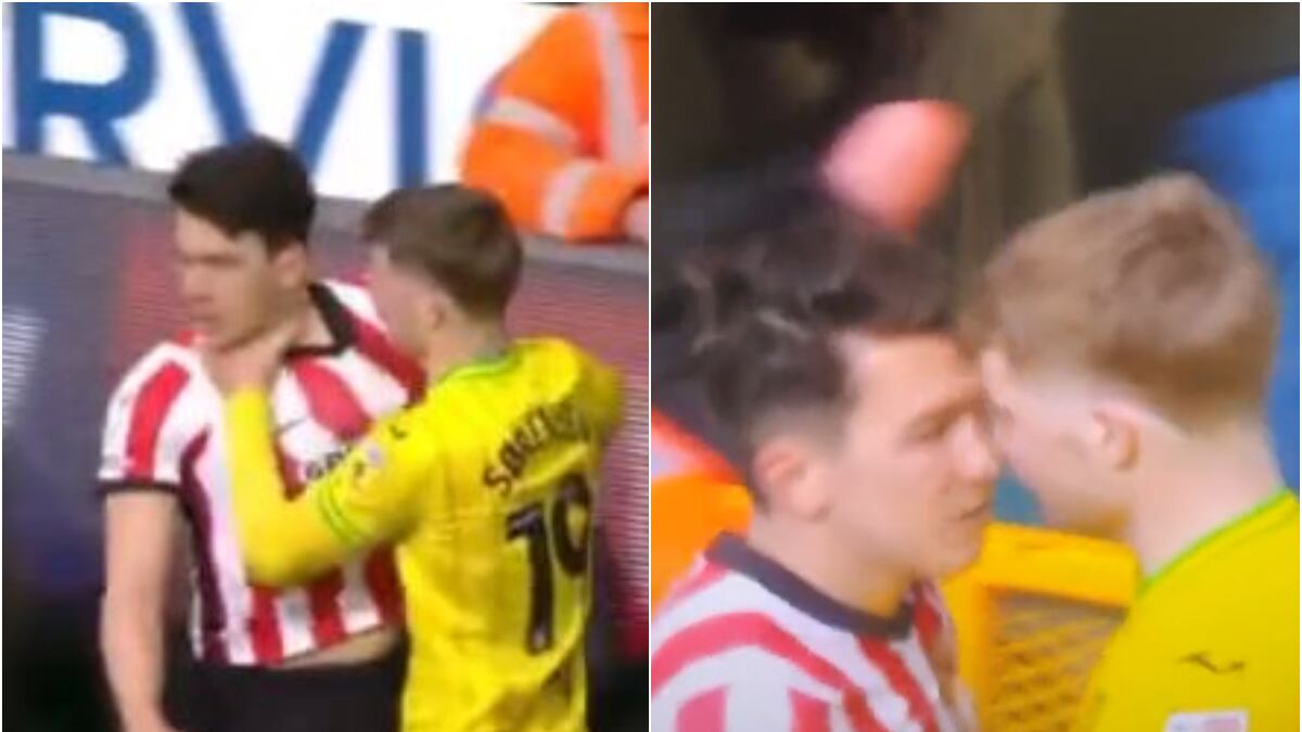 Con un beso robado, un jugador resolvió el cruce que tenía con un adversario