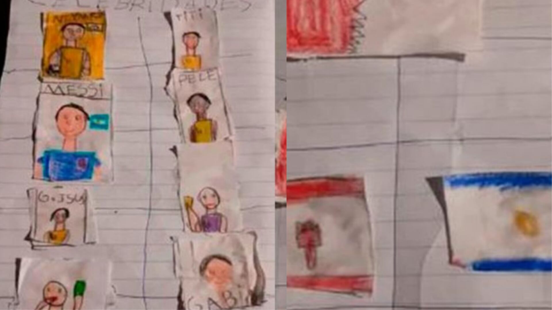 Niño dibujó el álbum de Qatar 2022