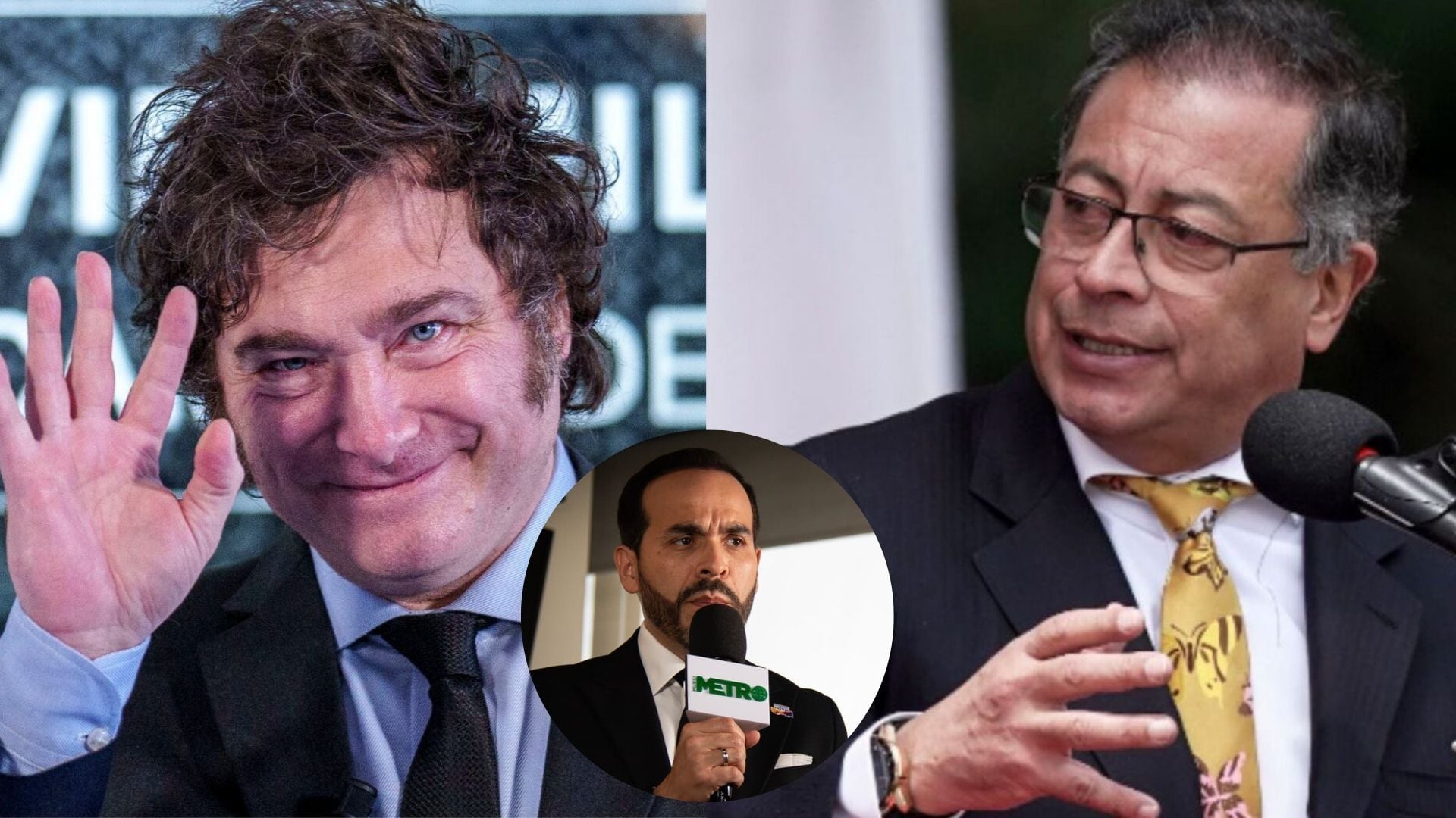 Javier Milei, Abelardo de la Espriella y Gustavo Petro