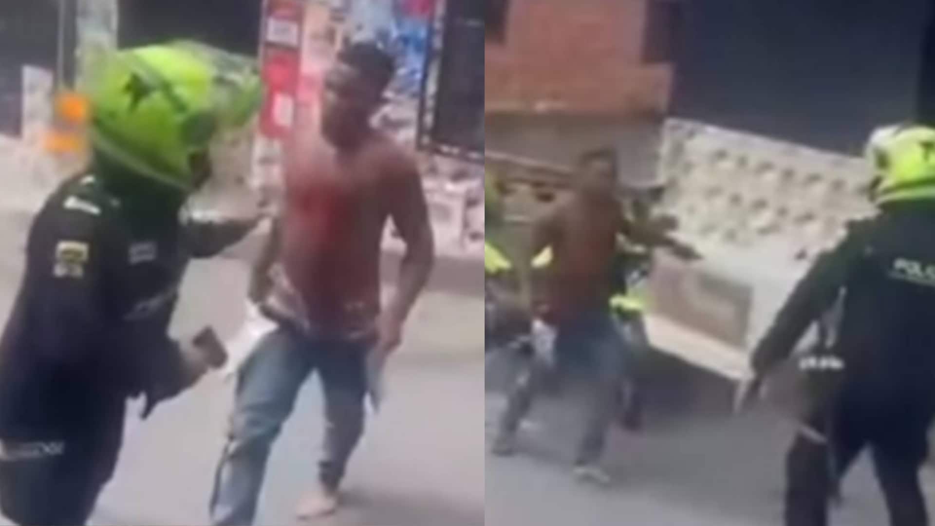 Policías dieron de baja a hombre que los apuñaló