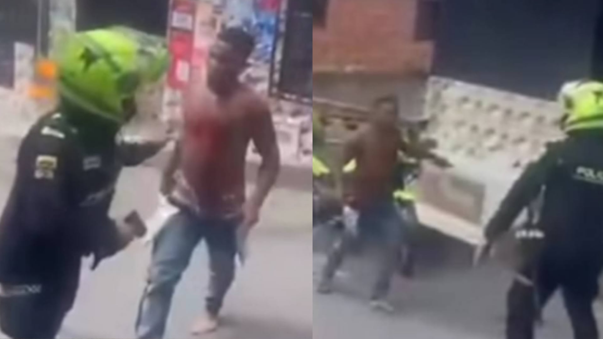 Policías dieron de baja a hombre que los apuñaló