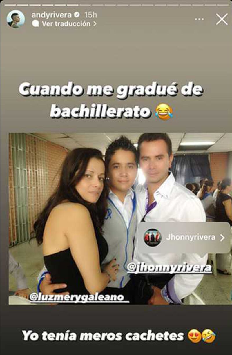 Andy Rivera al terminar su etapa escolar