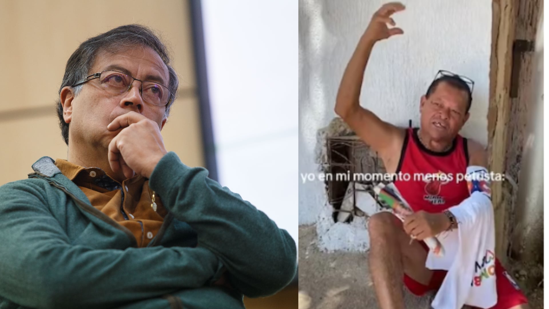 Gustavo Petro y su seguidor