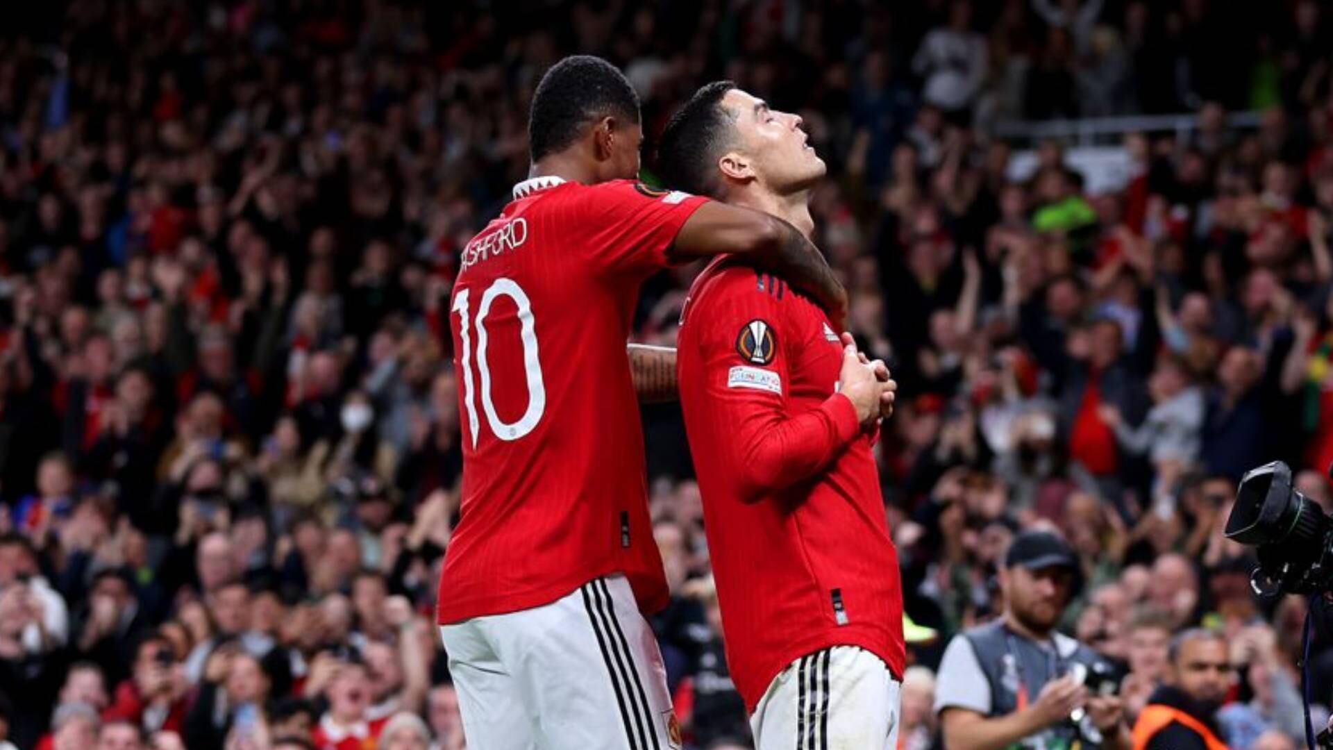 Celebración de Cristiano Ronaldo en Manchester United vs. Sheriff