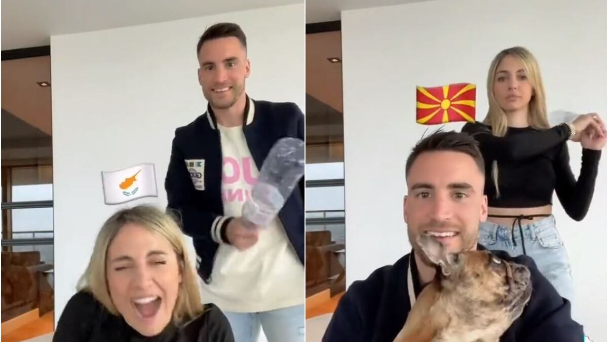 Tagliafico y su esposa se ‘agarraron a botellazos’ en curioso reto