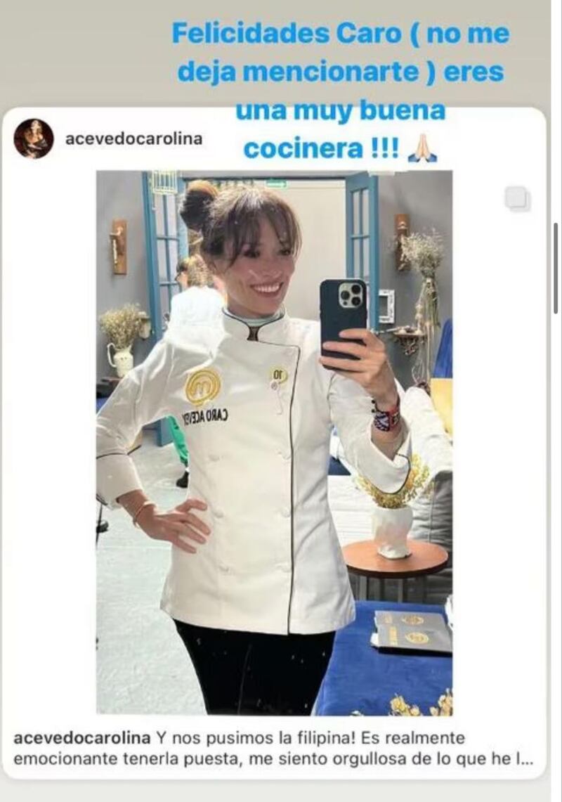 Carolina Acevedo de MasterChef Celebrity habría bloqueado a Daniela Tapia en Instagram