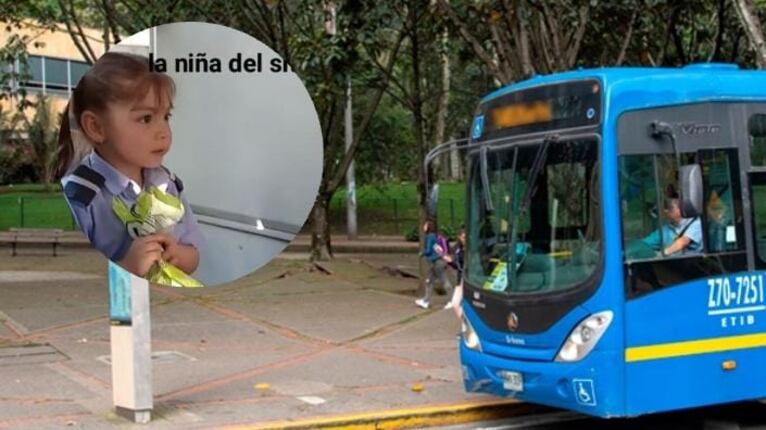 Niña se vistió de conductora de SITP para recibir a los pasajeros y causó ternura en redes
