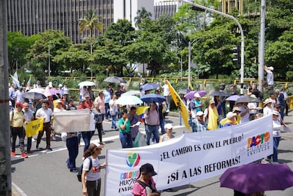 Marcha en favor de Petro en Medellín