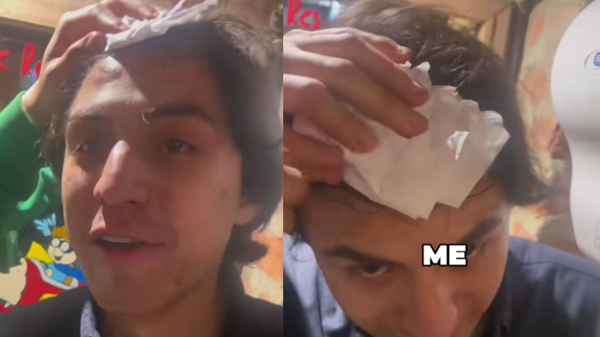 Andrés Carne de Res: A conocido tiktoker le cayó ladrillo en el baño