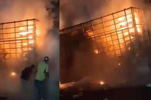 Disidentes de las Farc incendian camión con pollos vivos en Jamundí y desatan pánico en zona rural
