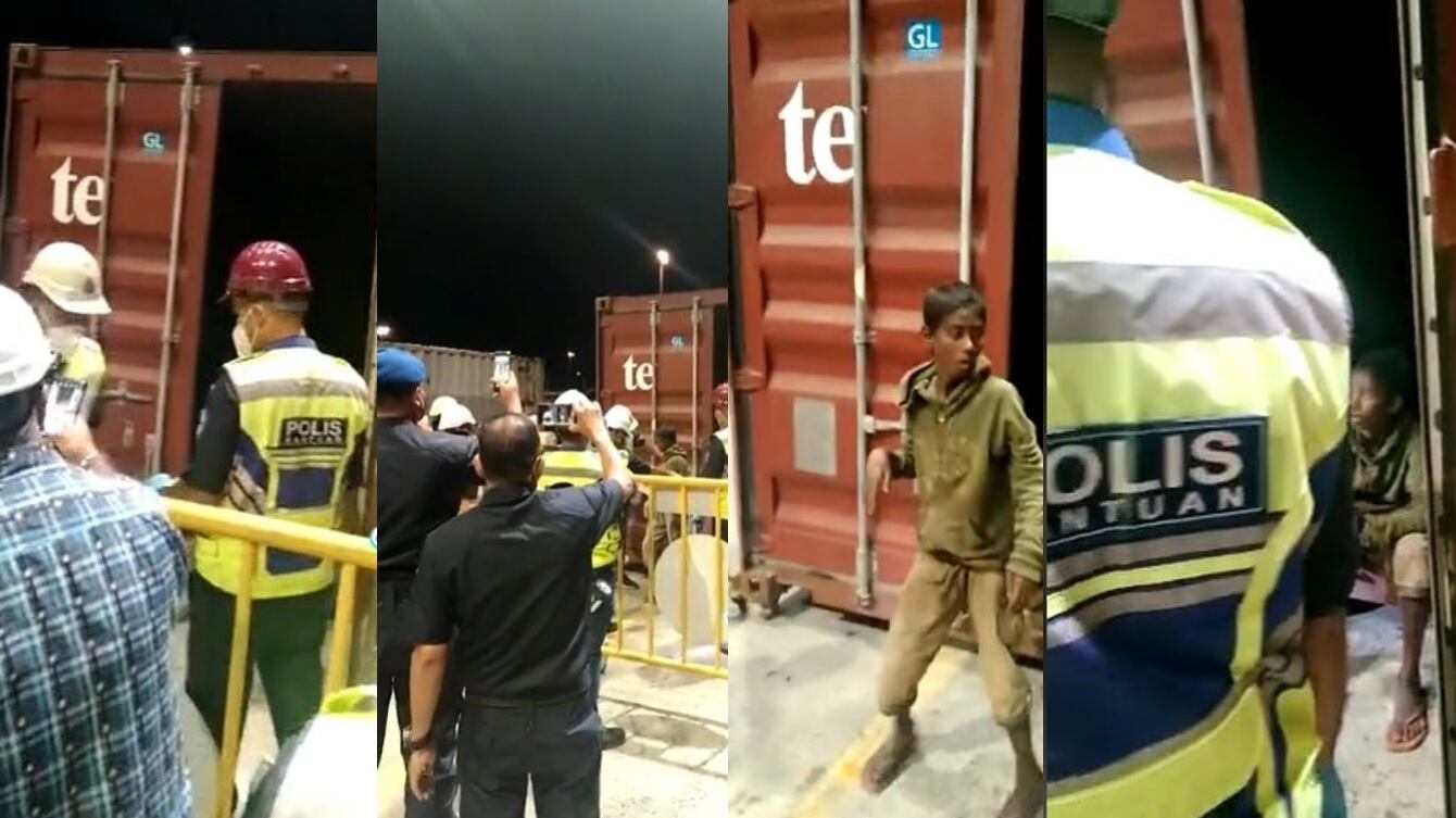 El niño de Bangladesh se escondió en un contenedor que salió en barco y llegó a Malasia tras seis días encerrado.