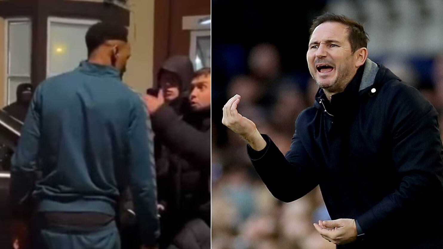 Yerry Mina y Frank Lampard