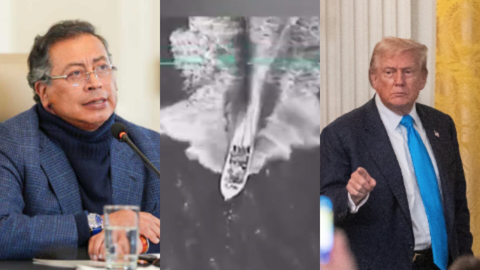 Petro se refiere al ataque de fuerzas militares estadounidenses a embarcación venezolana que llevaba droga.