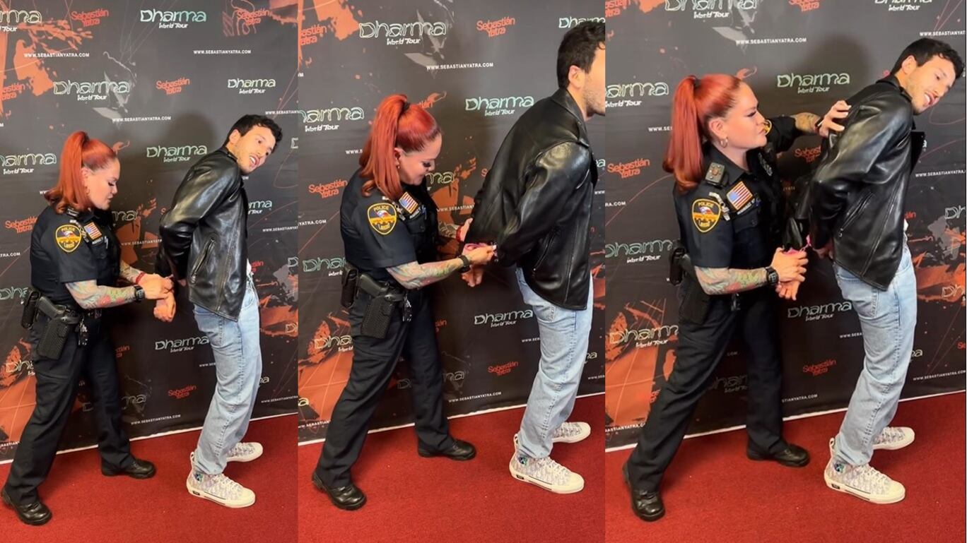 El cantante Sebastián Yatra pasó un buen rato con una mujer policía, pero no confesó la razón de la detención.