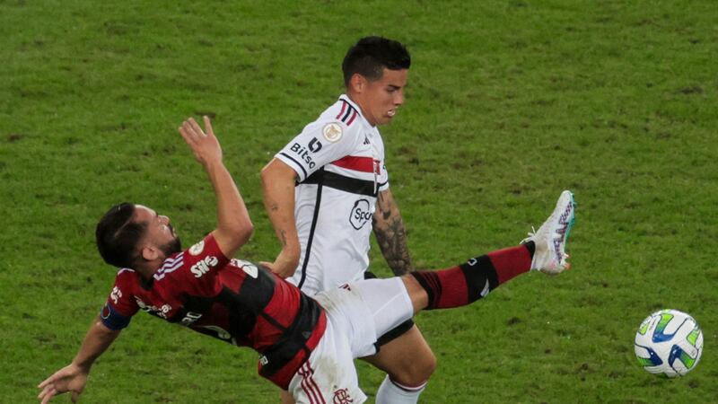 James Rodríguez desaprovechó gran oportunidad para debutar con gol en el Sao Paulo