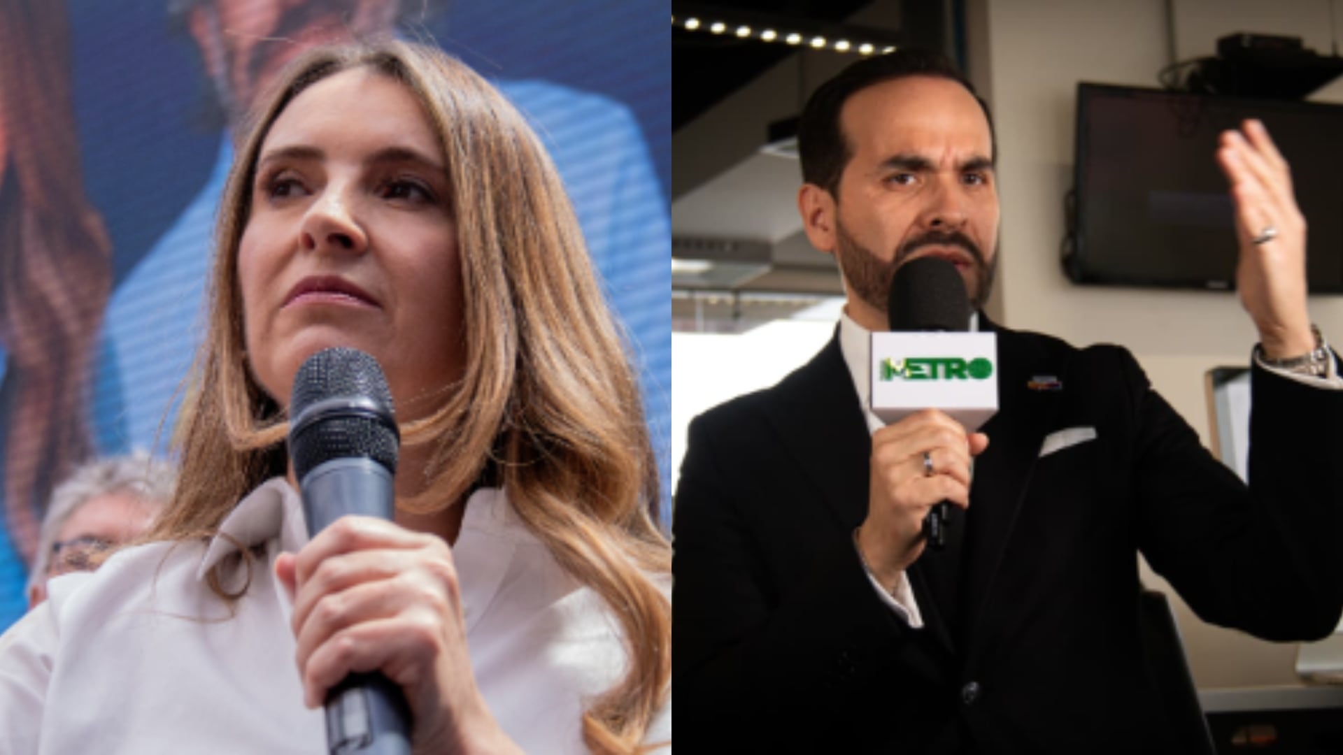 Candidatos a la presidencia Paloma Valencia y Abelardo de la Espriella.