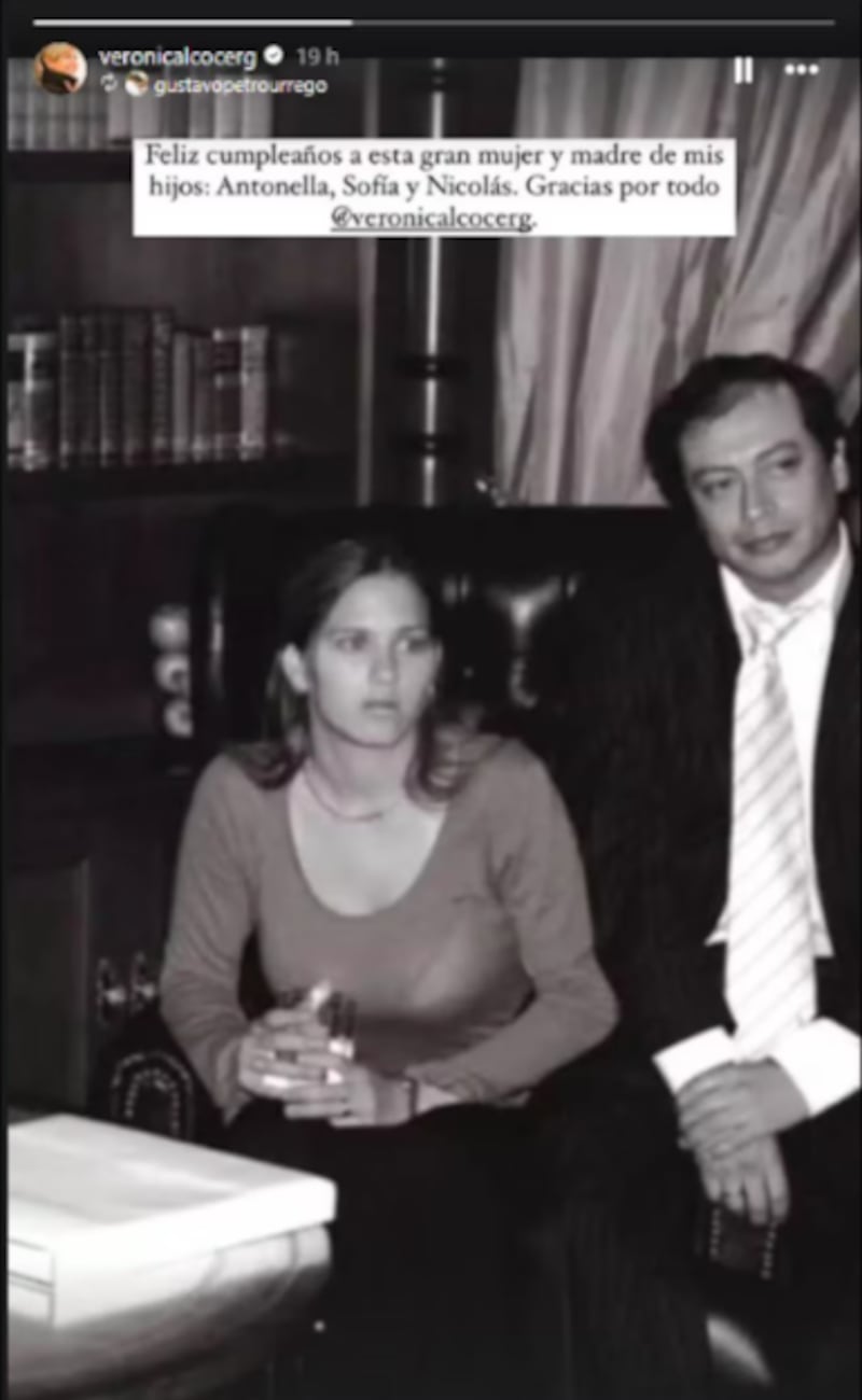 mensaje de cumpleaños de Petro a Verónica (Redes sociales)