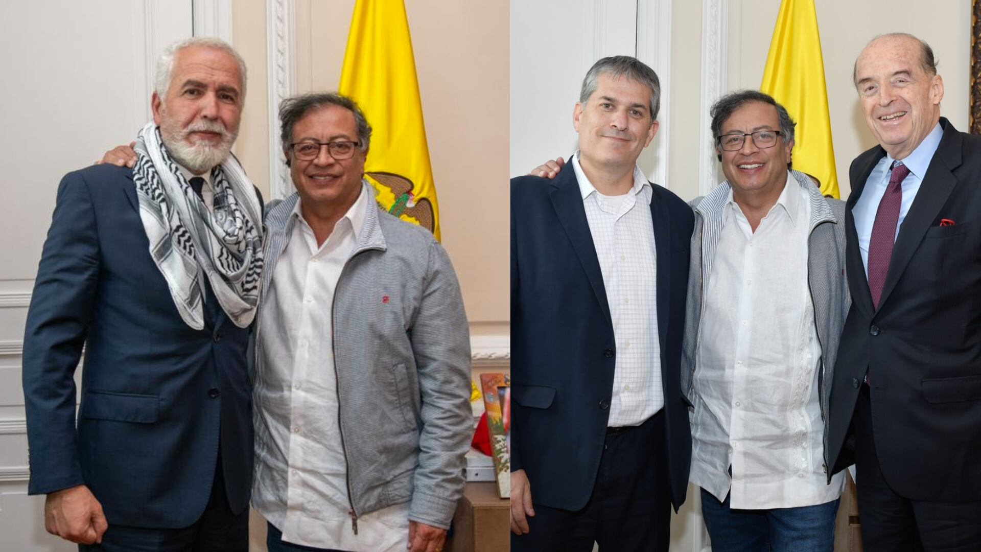 ¿Abogando por la Paz? Petro se reunió y tomó foto con los embajadores de Israel y Palestina