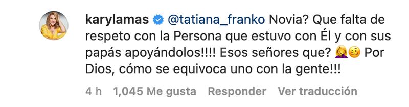 Comentario de Ana Karina Soto sobre el matrimonio de Matías Mier y Melissa Martínez