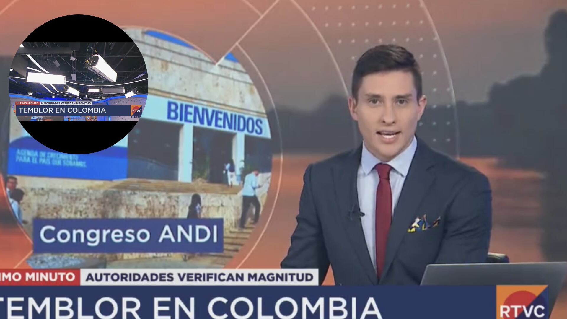 Presentador de RTVC vivió en vivo el temblor
