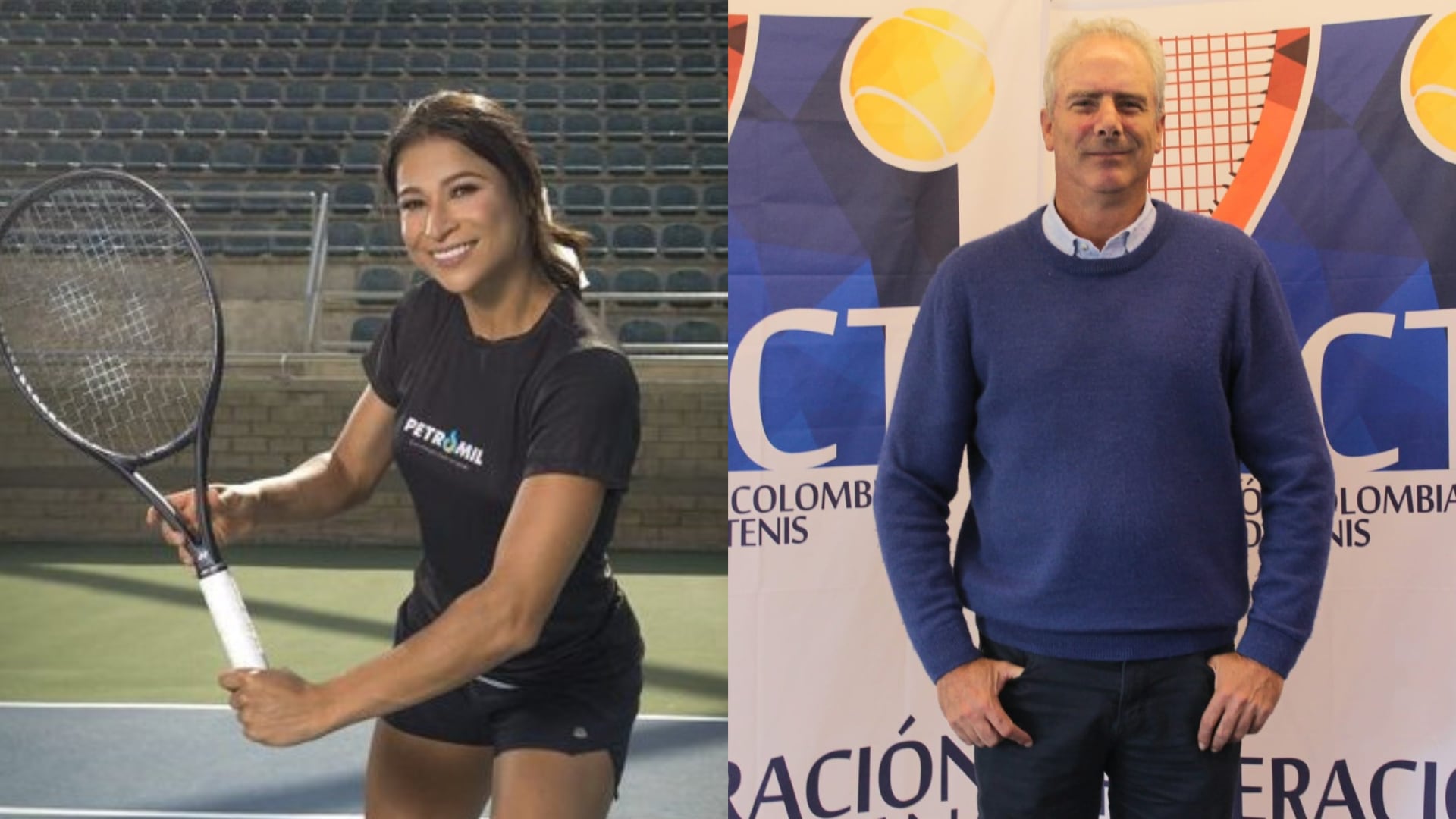 María Fernanda Herazo y Mauricio Lederman - Fotos: Redes sociales de la tenista y página de la Federación Colombiana de Tenis tomadas el 19 de diciembre del 2025