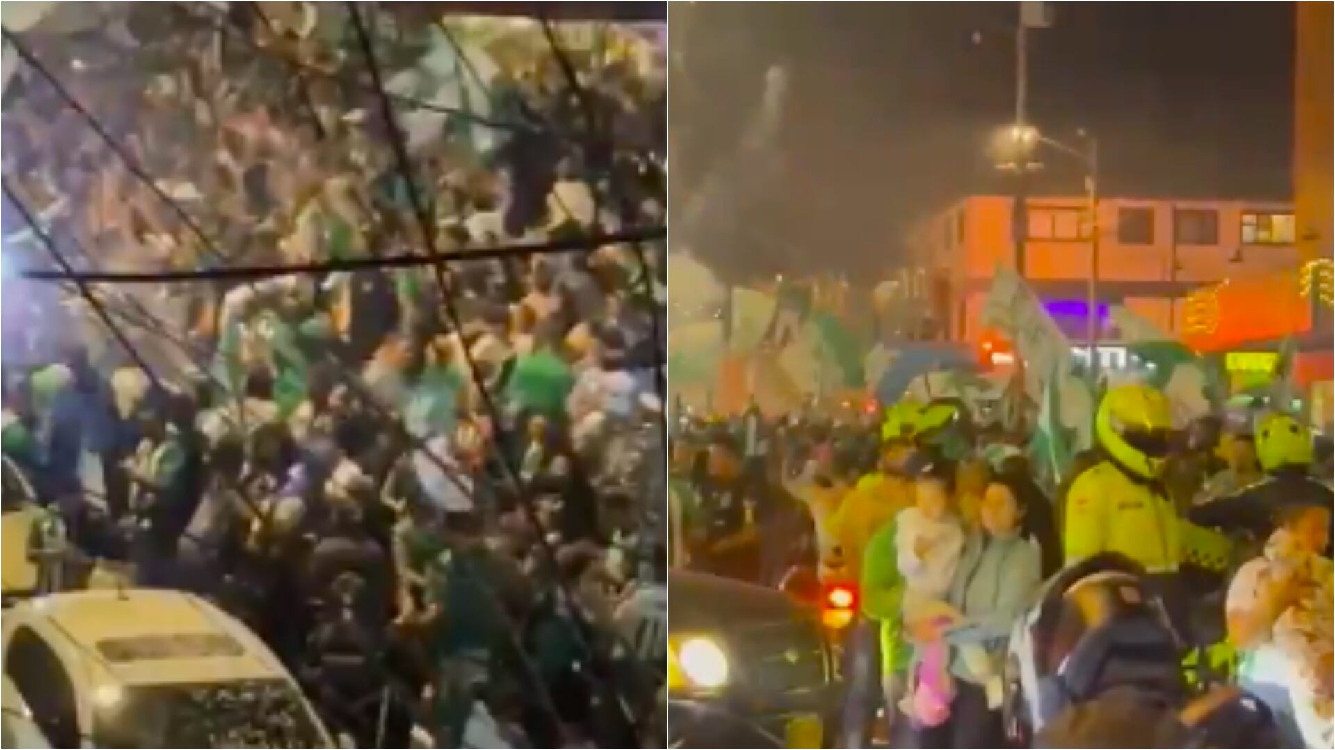 Hinchas de Nacional celebraron con euforia en Bogotá tras la conquista de la estrella 18 (Foto de redes sociales)