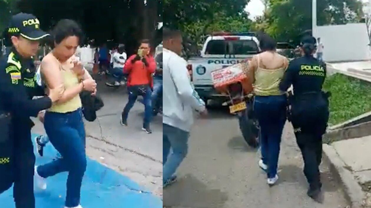 Mujer detenida en robo a camión de valores en Valledupar.