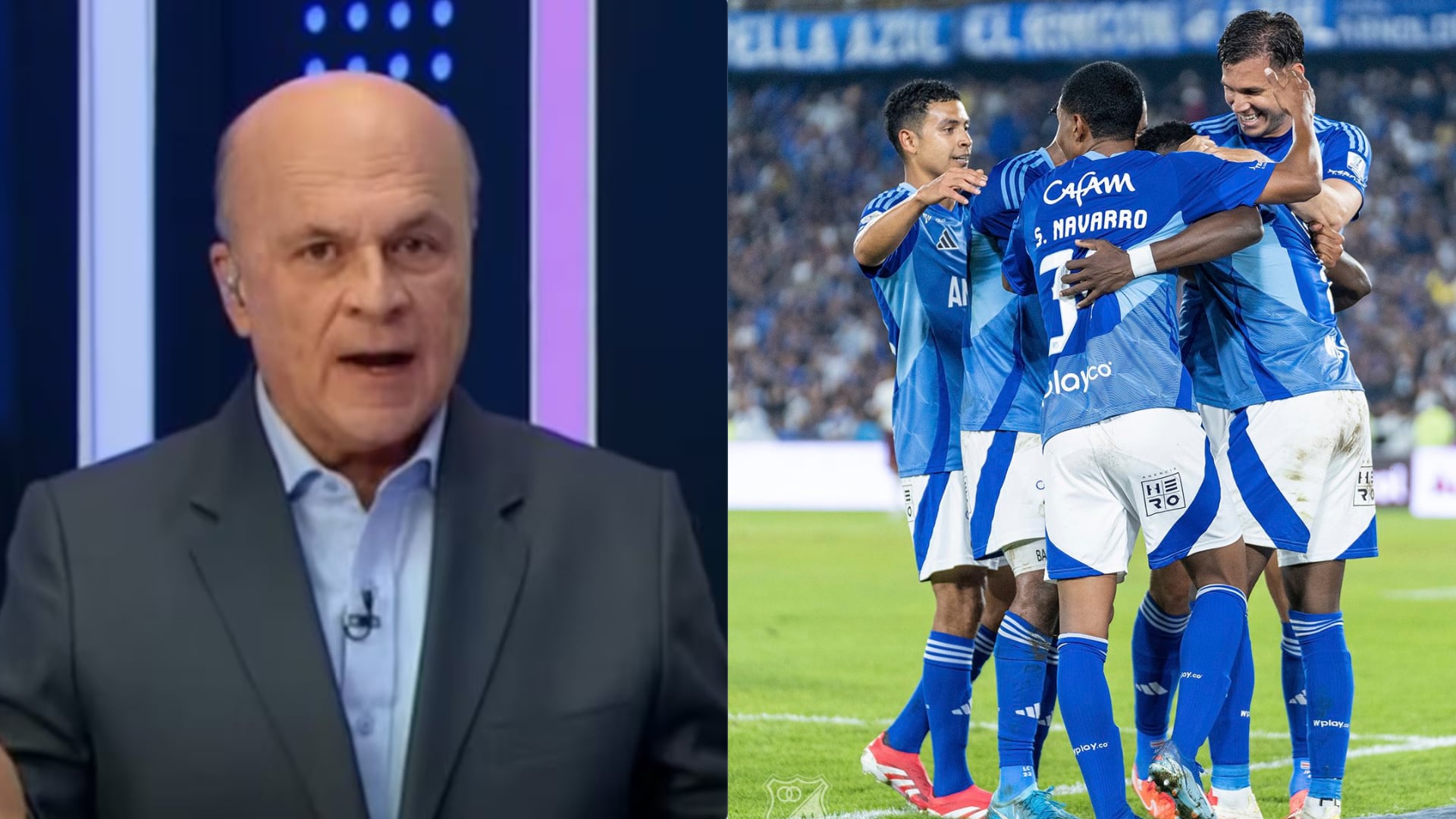 Carlos Antonio Vélez y Millonarios - Fotos: Redes sociales del equipo y captura de pantalla