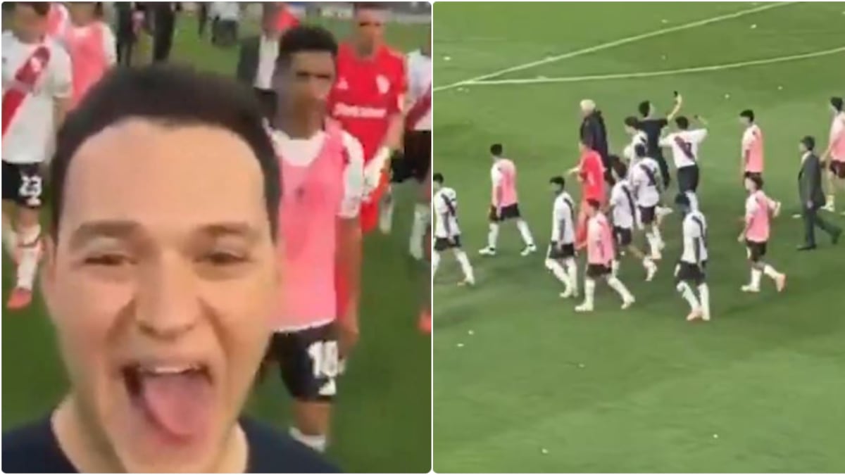 Golpe hincha de Boca vs River