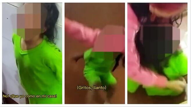 Video de funcionaria del ICBF que golpea a niña.