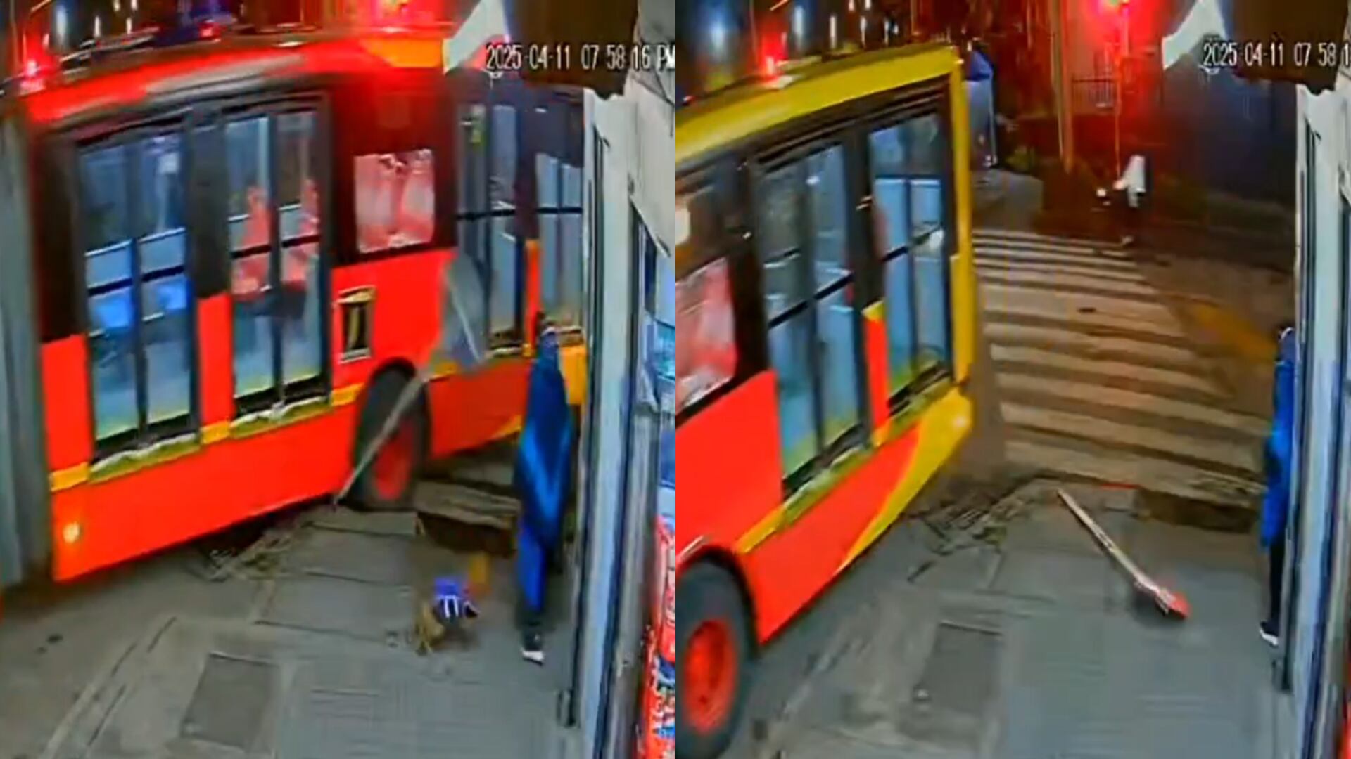 Transmilenio casi causa una tragedia en Bogotá