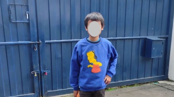 Niño desaparecido en Bogotá.