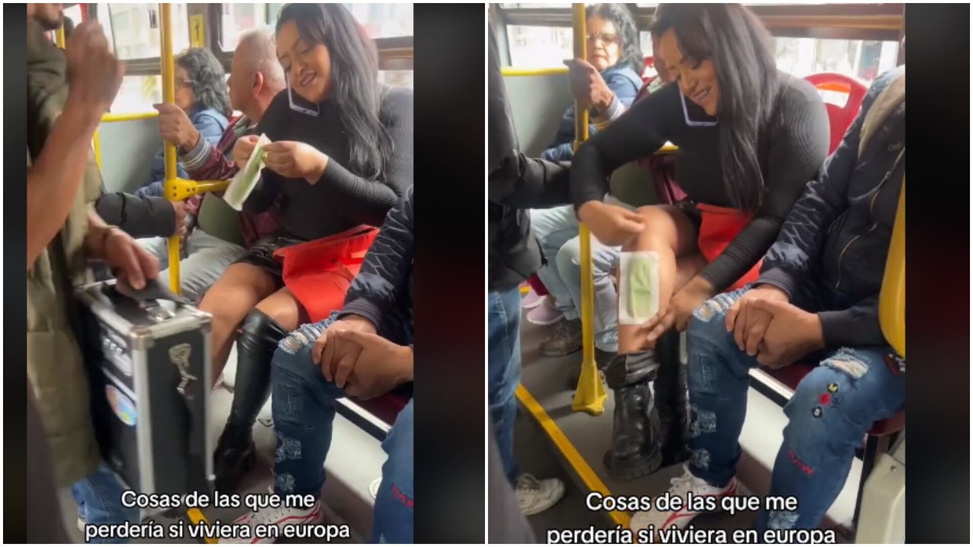 “Tanto ñero que repugna”: Usuarios de TransMilenio casi se ‘guasquean’ viendo a mujer depilándose las piernas (Redes sociales)