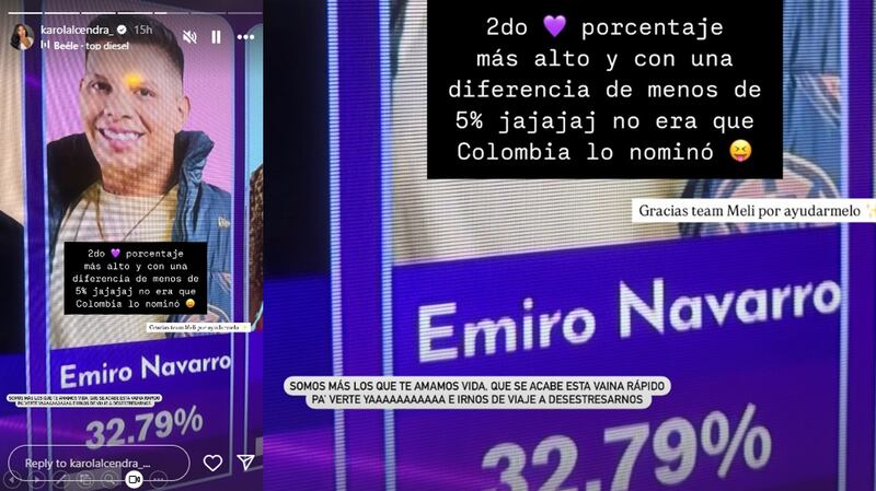 Karola cuestionó votaciones de 'La casa de los famosos Colombia 2' en las que Emiro Navarro entró con el segundo porcentaje más alto de la edición.