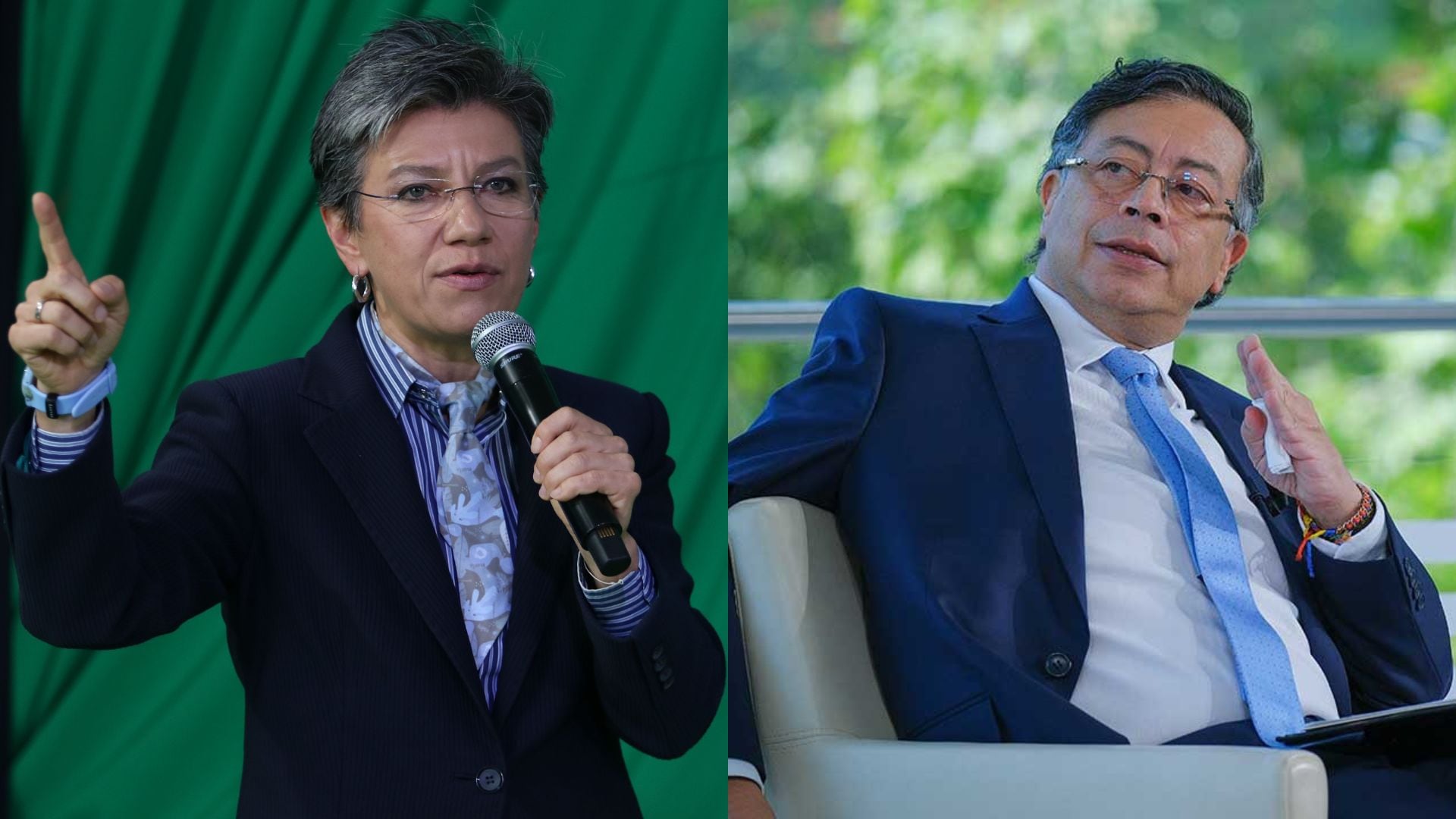 Claudia López y Gustavo Petro