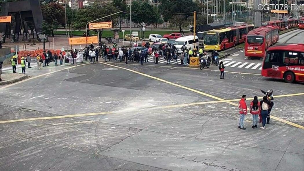 Manifestación en la Avenida Caracas genera retrasos en la operación de TransMilenio.
