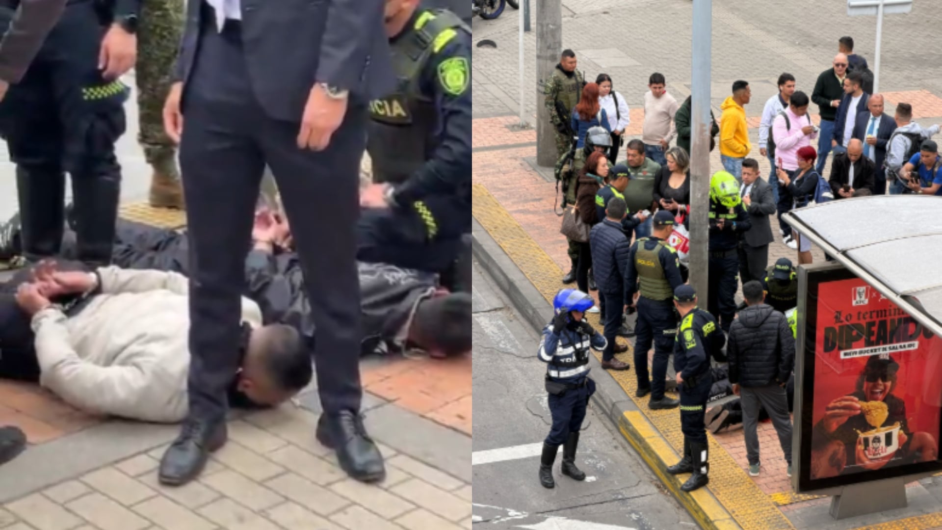 Tiroteo entre ladrones y policía en Bogotá.