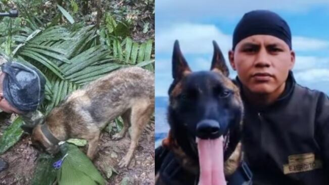 Wilson en su rescate en la selva del Guaviare y en compañía de su guía.