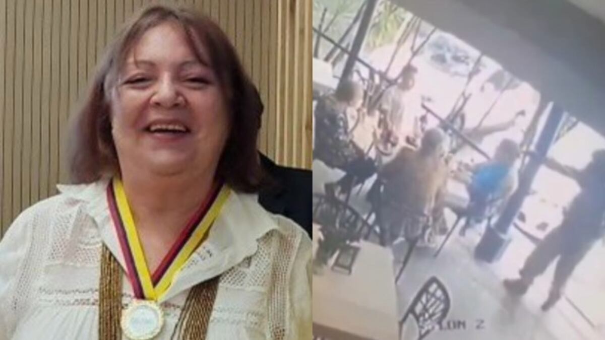 Foto de la periodista María Victoria Correa y del video del crimen en Medellín.