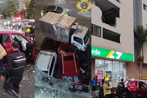 Video captó caída de un carro desde el tercer piso de un edificio en Manizales: esto se sabe de la conductora