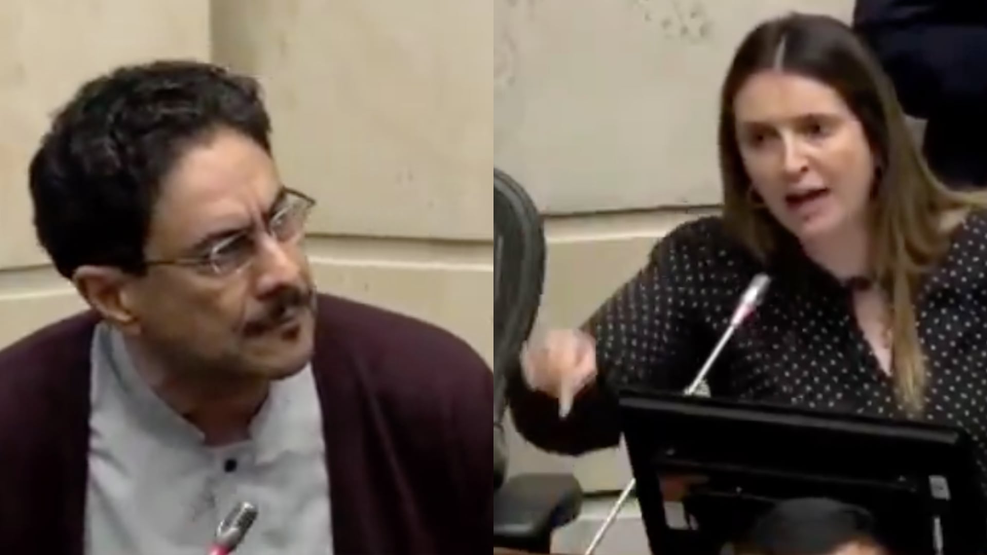 Fuerte discusión entre Iván Cepeda y Paloma Valencia.