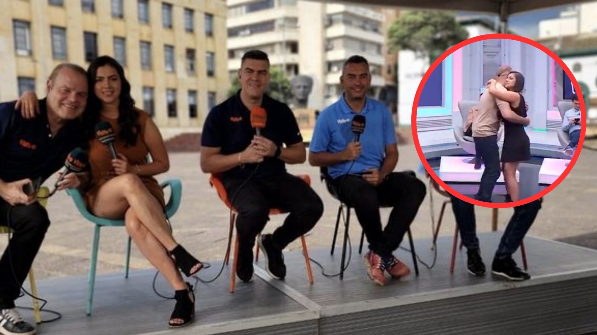 Periodista de Win Sports hizo el ridículo bailando con Sheyla García en un programa