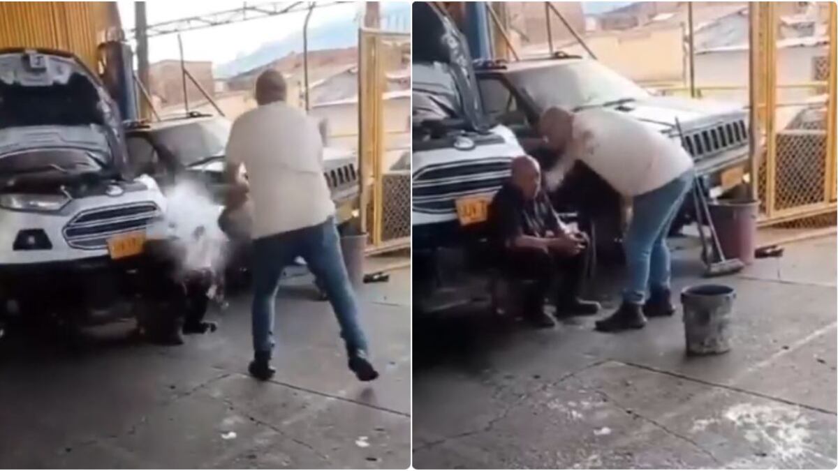 Ciudadano español lavó y humilló a adulto mayor que es uno de sus empleados en Pereira
