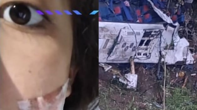 Foto de la sobreviviente del accidente de bus en Remedios rompe el silencio.