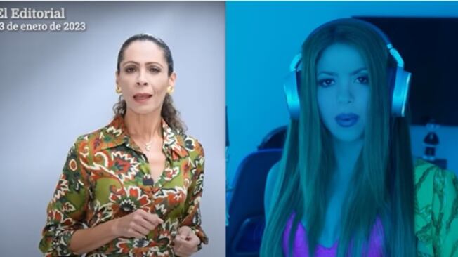 La editora de El Heraldo, Erika Fontalvo y la cantante Shakira.